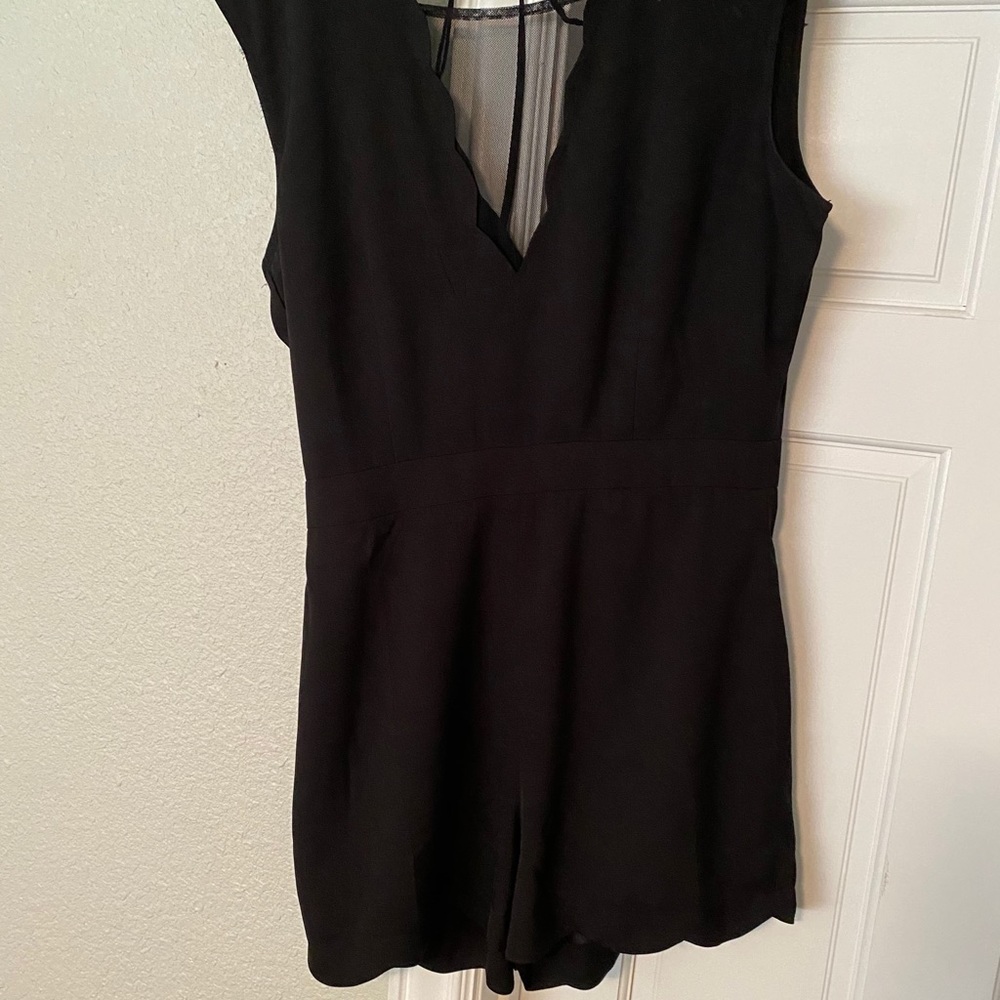 Sexy Black deep V romper from Lulus